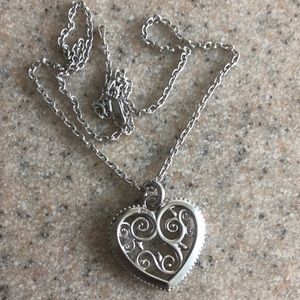 Sterling silver heart necklace